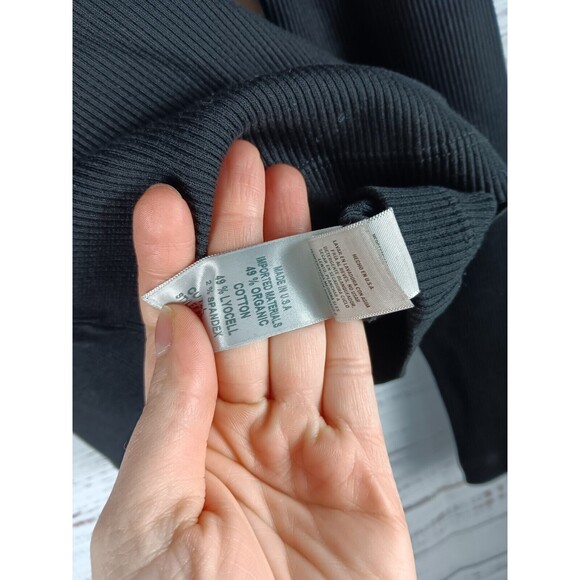 Citizens Of Humanity Sweater Women's Large Black Organic Cotton Long Sleeve - Picture 6 of 10